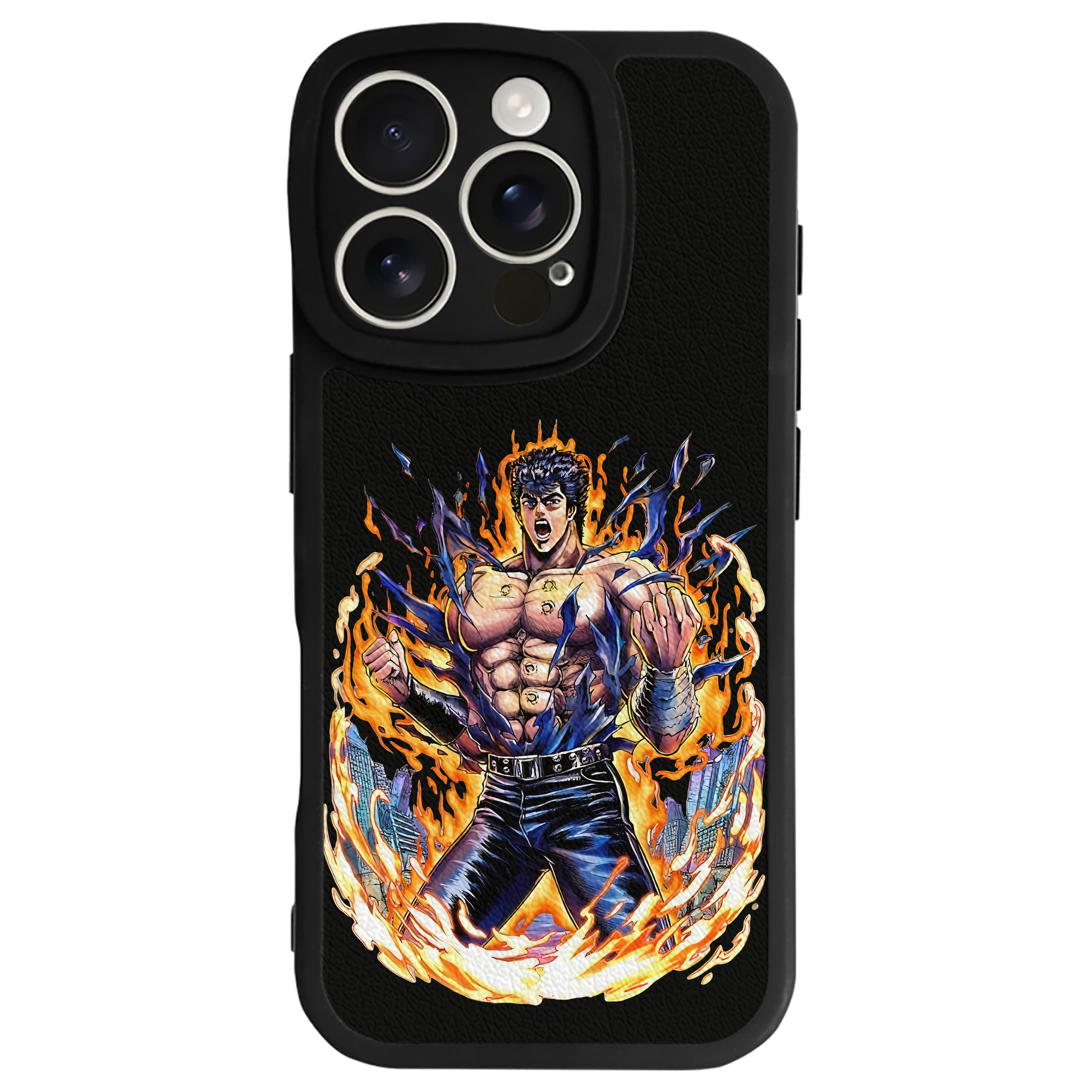 （画像用） 北斗の拳 Fist of the North Star 【iPhone 16シリーズ対応】シリコンスマホケース（レザー調） 材質：シリコン